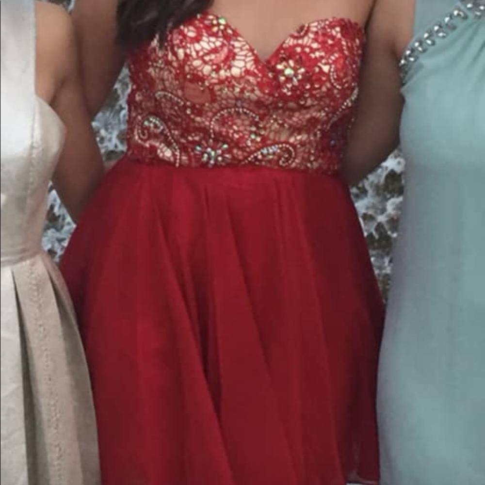 Red Sweetheart Formal Dress